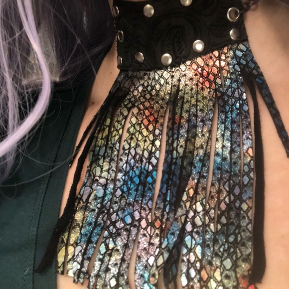 Mermaid leather choker - Picture 2 of 5